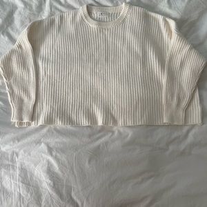 Poof Apparel Cropped Knitted Sweater